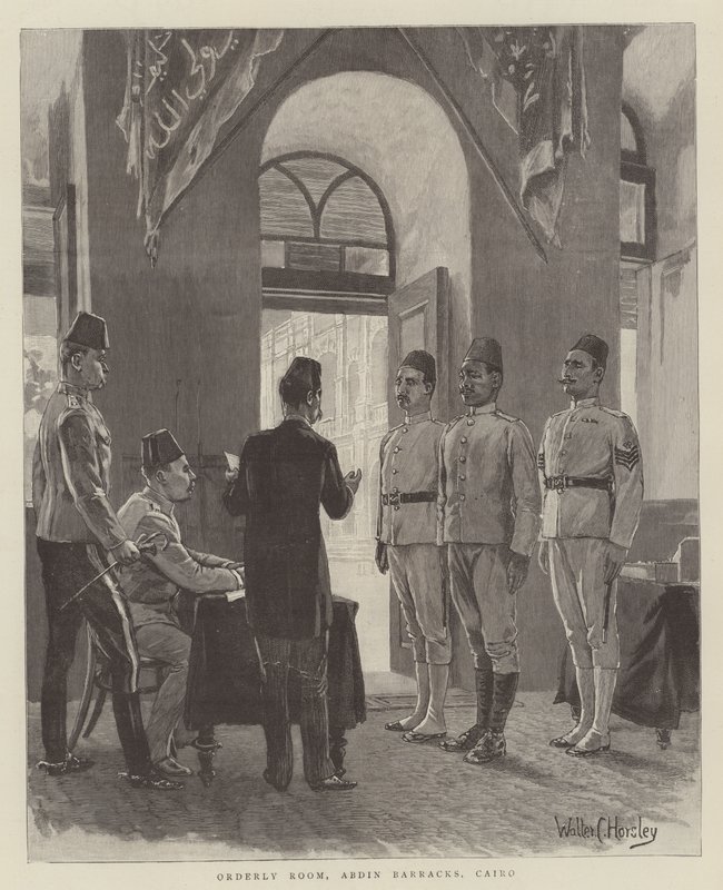 Orderly Room, Abdin Barracks, Cairo by Walter Charles Horsley