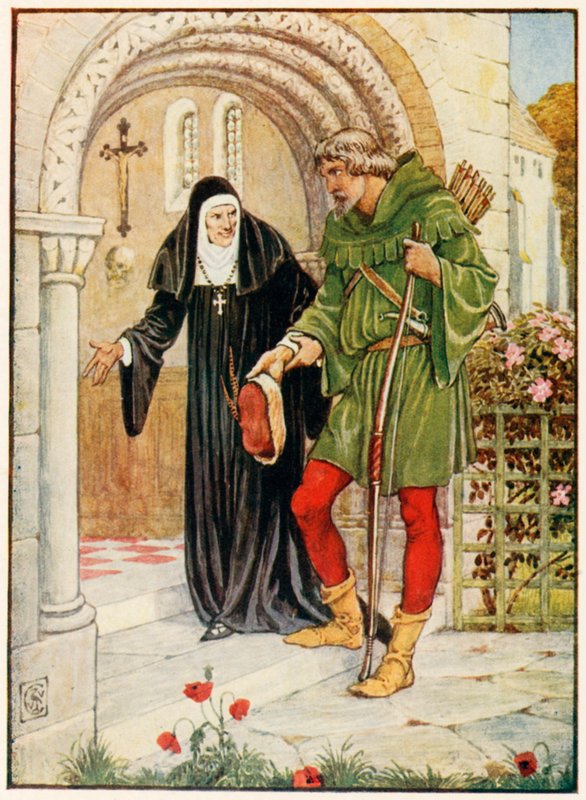 Robin Hood coming to Kirklees Hall by Walter Crane