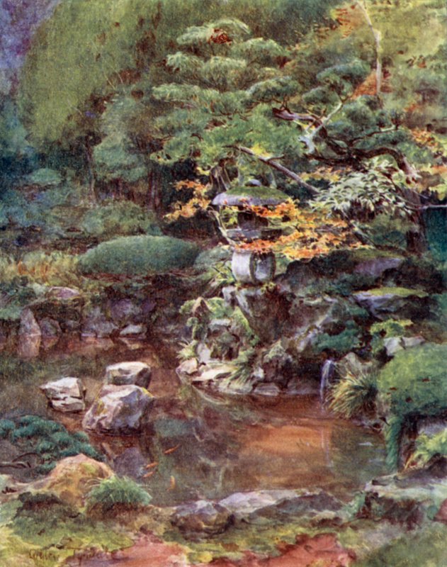 Garden at Ashinoyu by Walter Frederick Roofe Tyndale