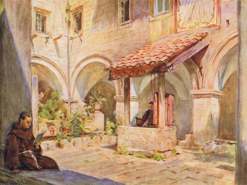 The Upper Cloister at San Francesco, Ragusa by Walter Frederick Roofe Tyndale