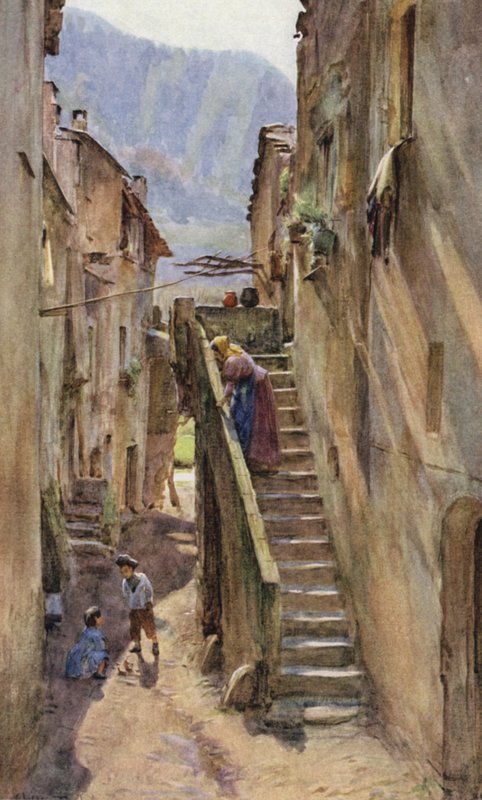 Vicolo del Ponte, Villa Nuova Di Albenga, Italy by Walter Frederick Roofe Tyndale