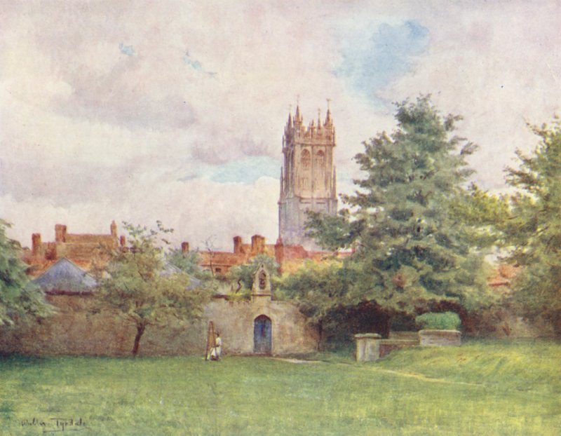 Wessex: Glastonbury Steeple from the Abbey Gardens by Walter Frederick Roofe Tyndale