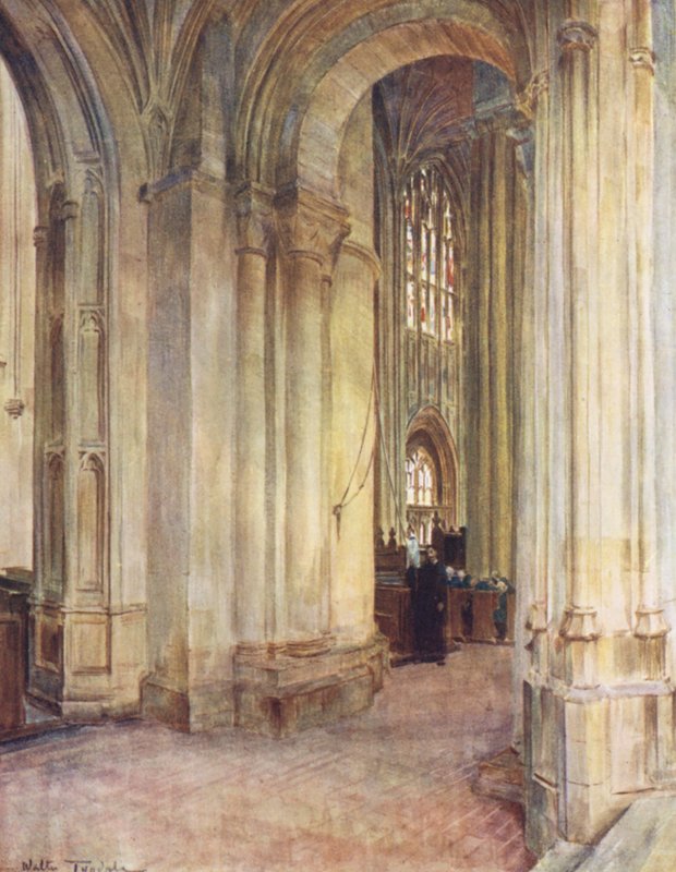 Wessex: Interior of Abbey, Sherborne by Walter Frederick Roofe Tyndale