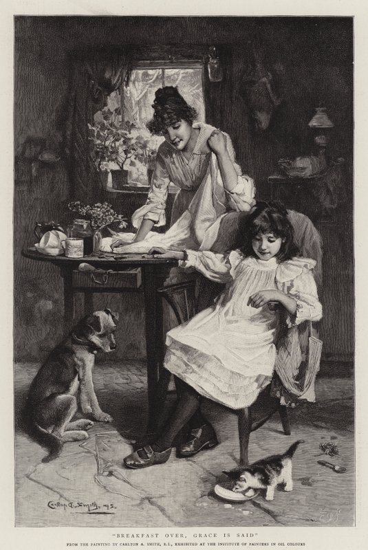 Breakfast Over, Grace is Said by Walter Granville Smith