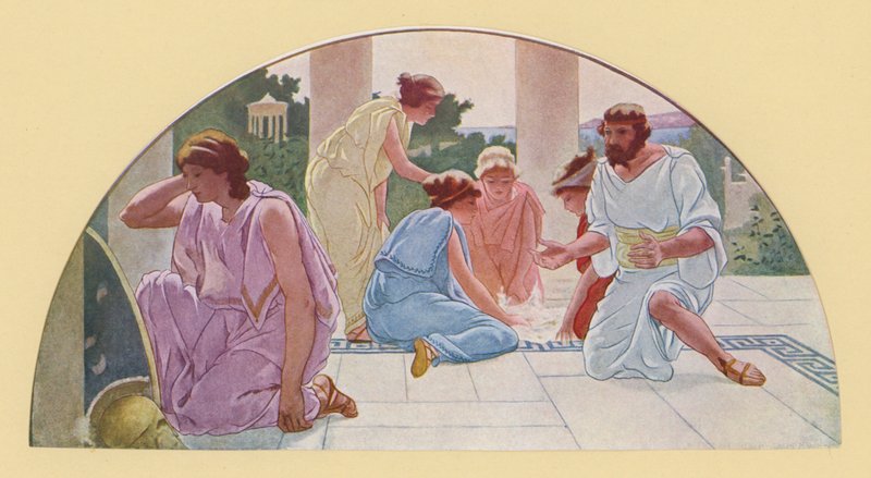 Achilles Disguised as a Schoolgirl Discovered by Ulysses by Walter MacEwen