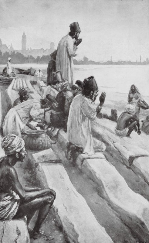 Parsis Worshipping the rising Sun on the Beach at Bombay by Walter Paget