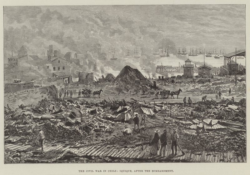 The Civil War in Chile, Iquique, After the Bombardment by Walter Paget