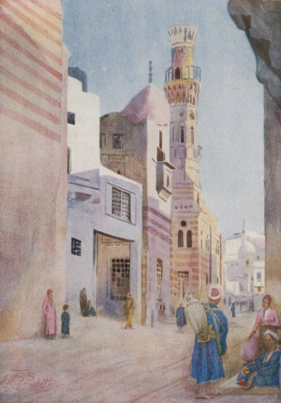 Mosques in the Sharia Bab-el-Wazir, Cairo by Walter Spencer Stanhope Tyrwhitt
