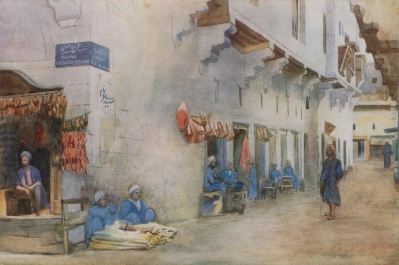 Sharia-el-Kerabiyeh, or Street of the Water Carriers, Cairo by Walter Spencer Stanhope Tyrwhitt