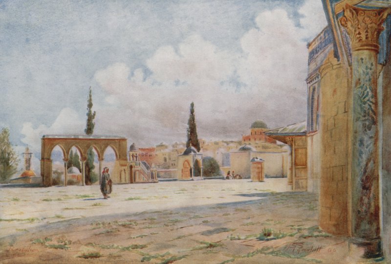 South Porch of Mosque and Summer Pulpit, Jerusalem by Walter Spencer Stanhope Tyrwhitt
