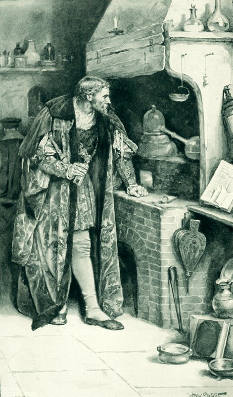 James IV as an alchemist in his laboratory by Walter Stanley Paget