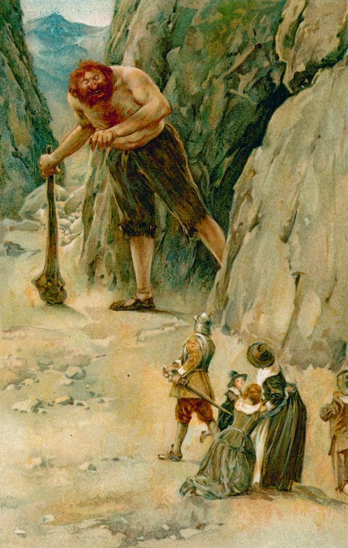 Mr Great-Heart Went to Meet the Giant, and as he Went he Drew his Sword by Walter Stanley Paget