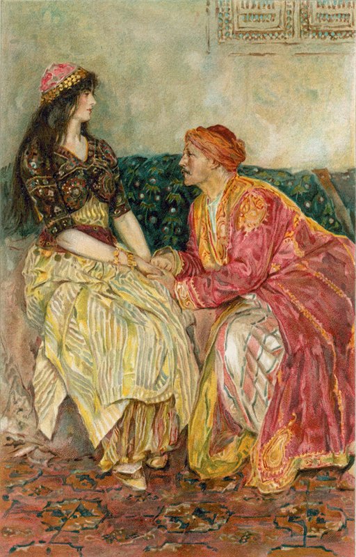 The Arabian Nights: The Princess explained all that had happened to her by Walter Stanley Paget