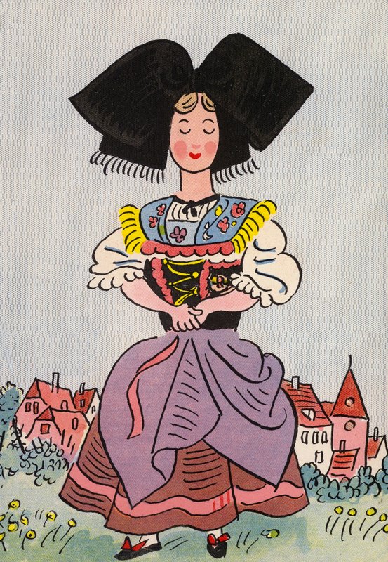 Walter Trier’s crazy costumes: Alsace, France by Walter Trier