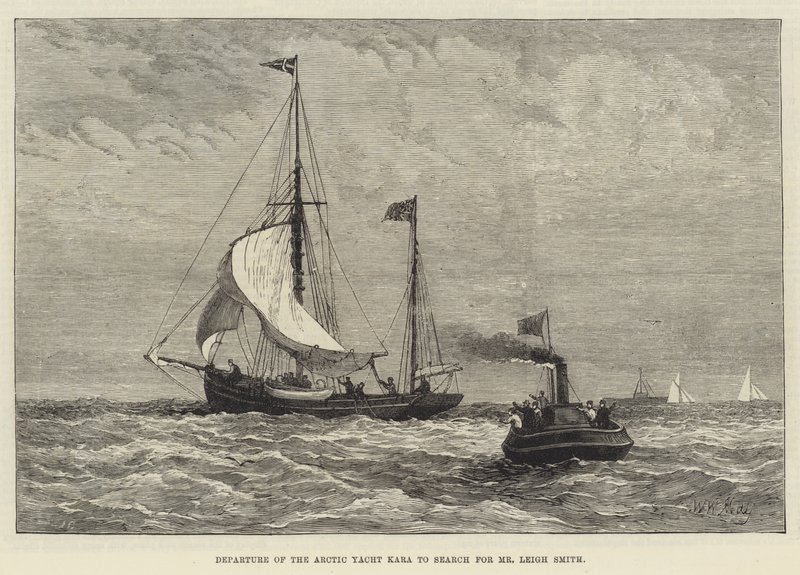Departure of the Arctic Yacht Kara to Search for Mr Leigh Smith by Walter William May