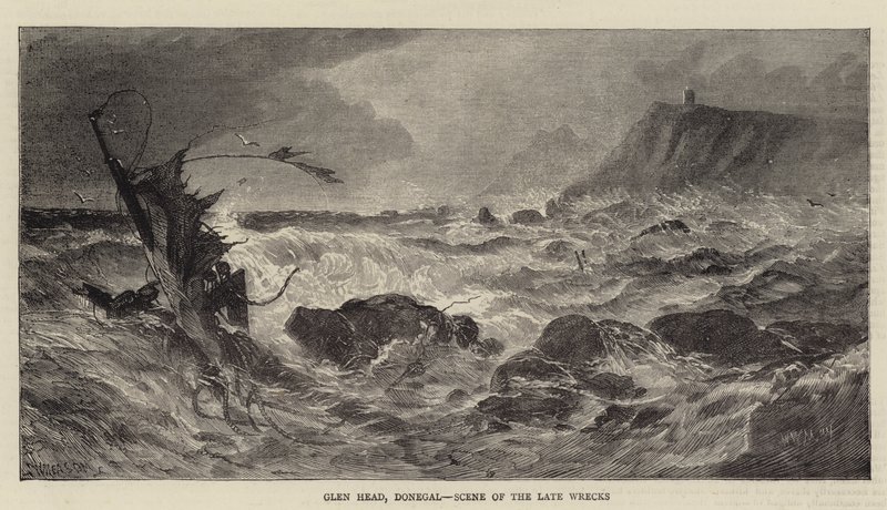 Glen Head, Donegal, Scene of the Late Wrecks by Walter William May
