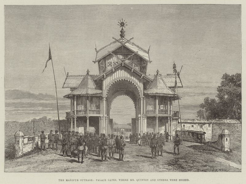 The Manipur Outrage, Palace Gates, Where Mr Quinton and Others Were Seized by Warry