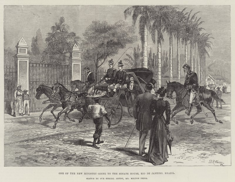 One of the New Ministry Going to the Senate House, Rio de Janeiro, Brazil by Warry