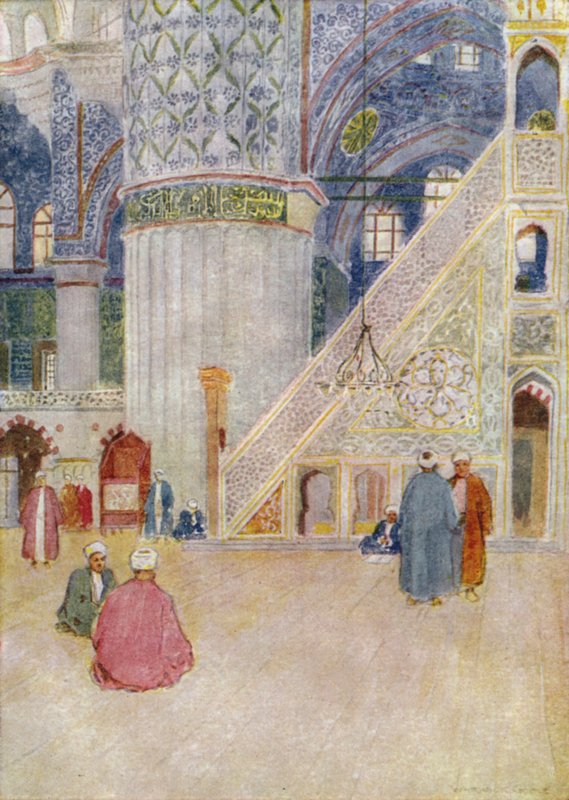 Interior of a mosque, Turkey by Warwick after Goble