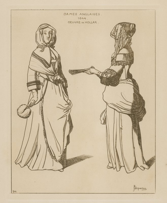 English Women, 1644 by Wenceslaus Hollar