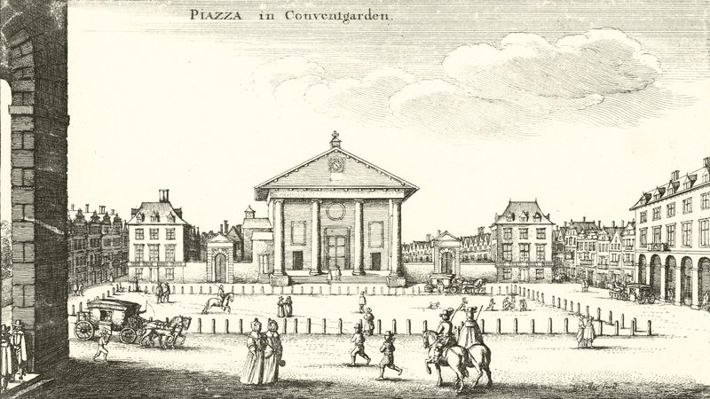 Piazza, Covent Garden, London by Wenceslaus Hollar