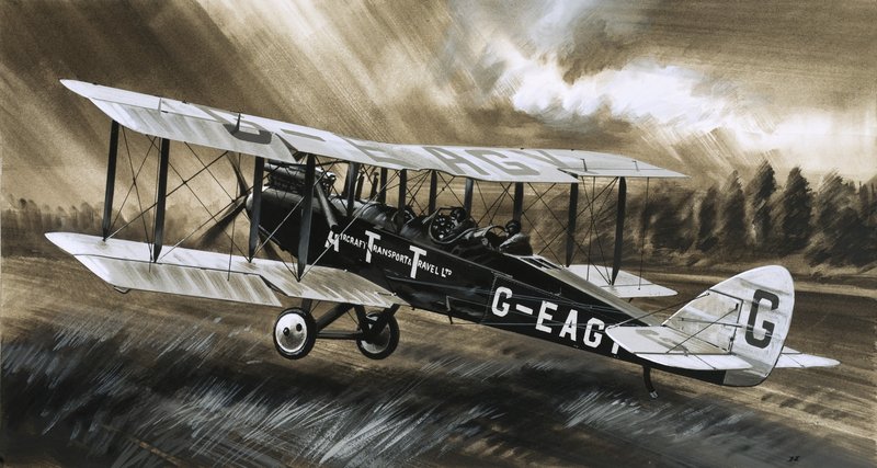 A De Havilland DH98 of Aircraft Transport & Travel Ltd. by Wilf (20th century) Hardy