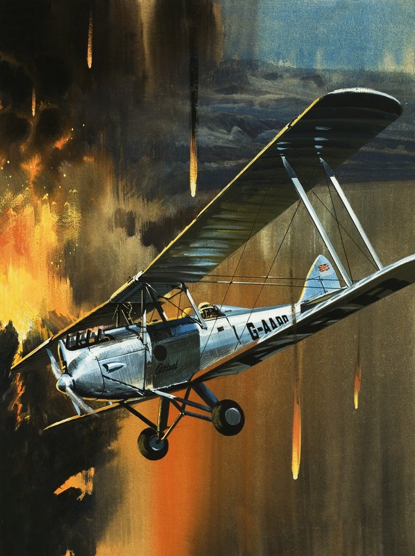 Famous Aircraft and Their Pilots: De Havilland Gipsy Moth -- Jean Batten by Wilf (20th century) Hardy
