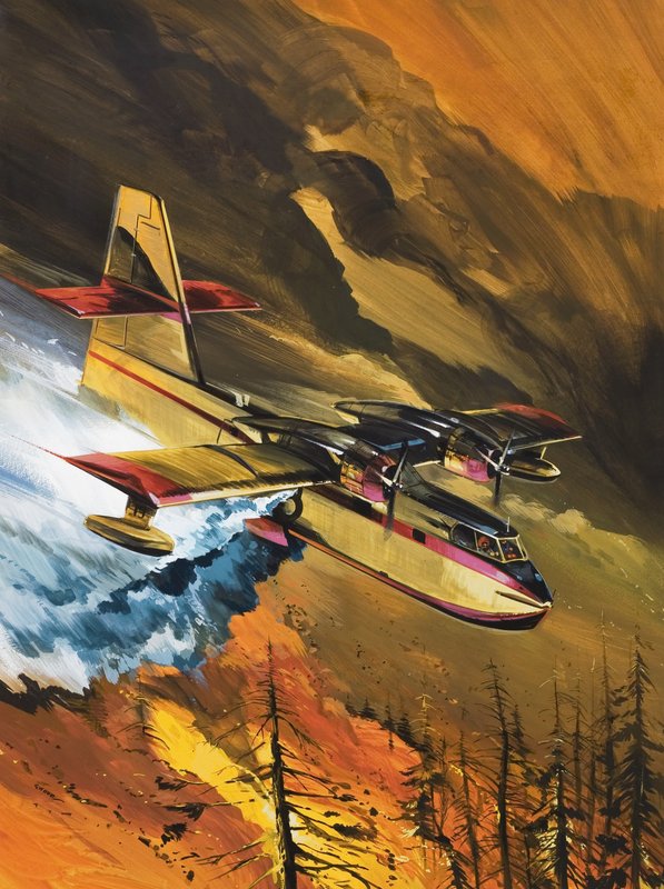 Flying Fire-Fighters by Wilf (20th century) Hardy