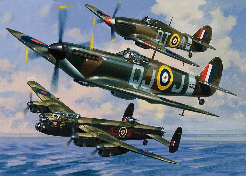 Spitfires by Wilf (20th century) Hardy