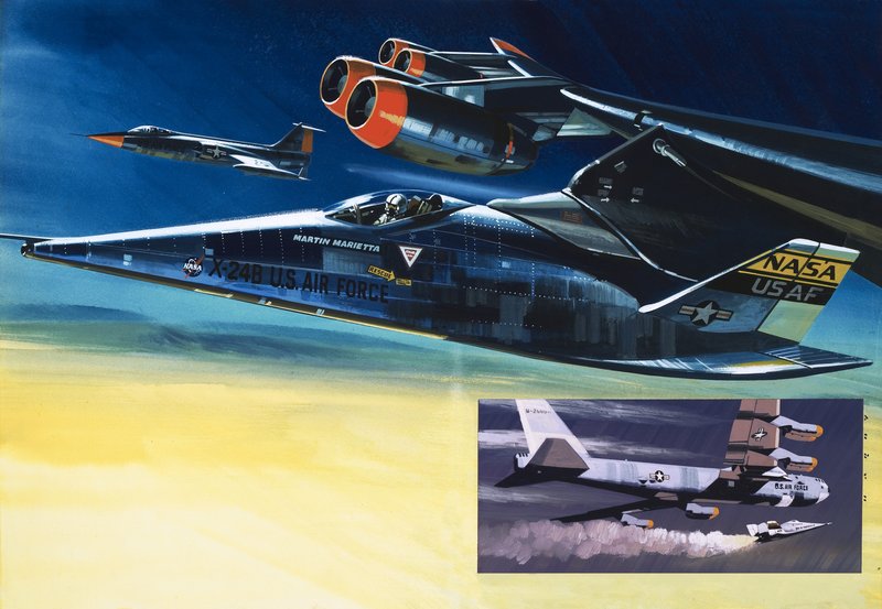 The Martin Marietta X-24B shuttle by Wilf (20th century) Hardy