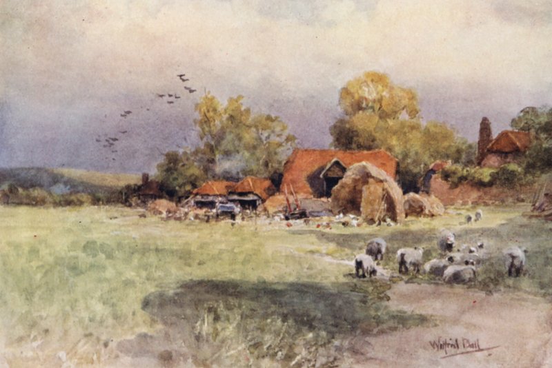 On Sutton Manor, Home Farm by Wilfrid Williams Ball
