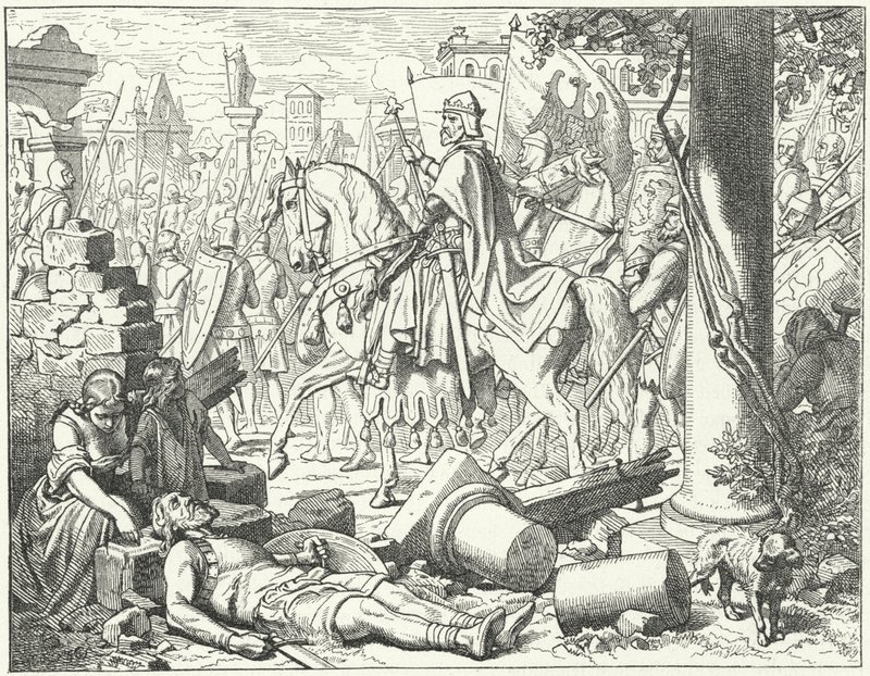 Frederick Barbarossa Entering Milan by Wilhelm Camphausen