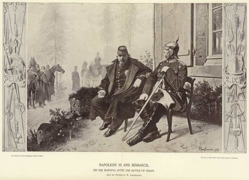 Napoleon III and Bismarck on the Morning after the Battle of Sedan by Wilhelm Camphausen