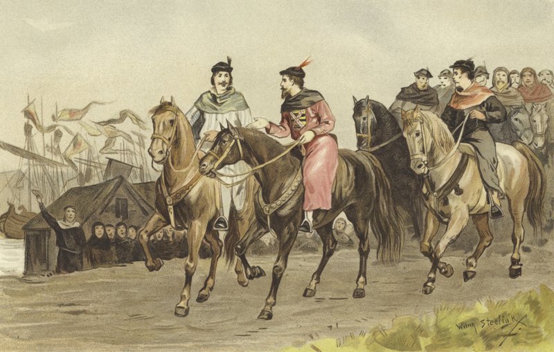 Floris V, Count of Holland, and Gijsbrecht IV of Amstel, 26 July 1274 by Willem II Steelink