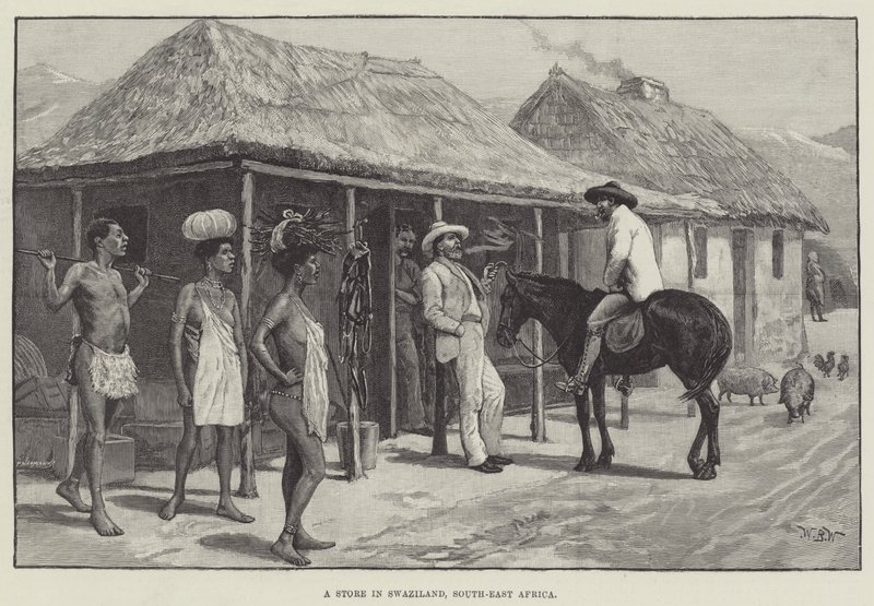 A Store in Swaziland, South-East Africa by William Barnes Wollen