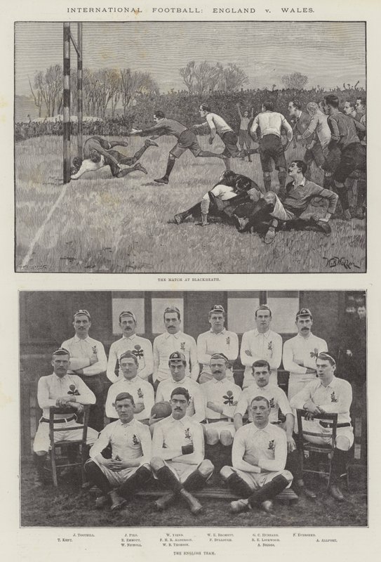 International Football, England v Wales by William Barnes Wollen