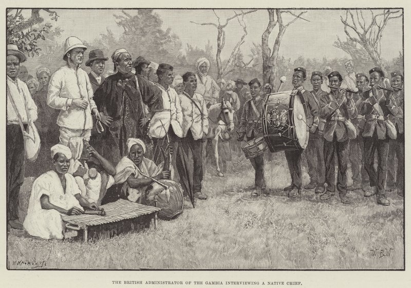 The British Administrator of the Gambia Interviewing a Native Chief by William Barnes Wollen