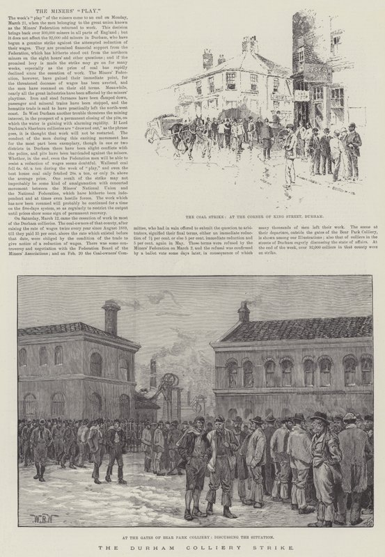 The Durham Colliery Strike by William Barnes Wollen