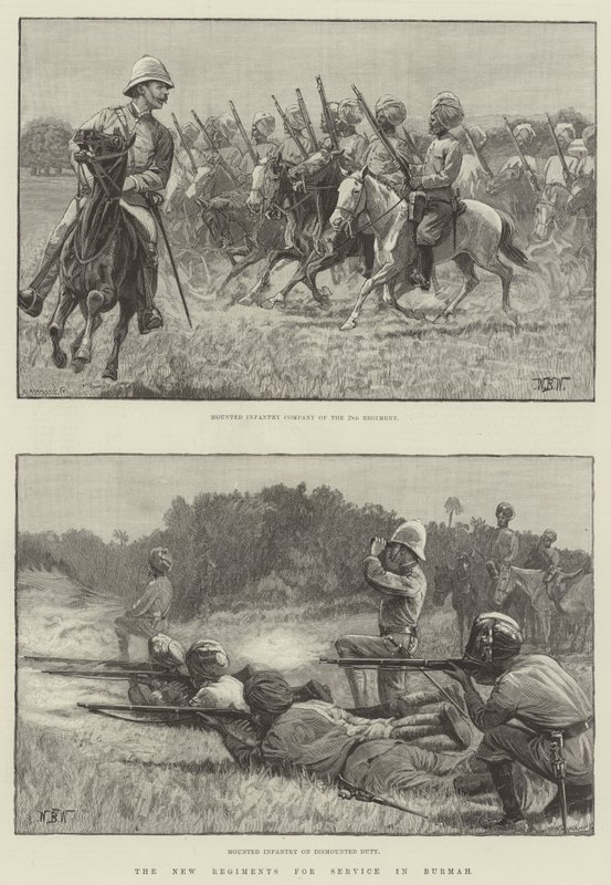 The New Regiments for Service in Burmah by William Barnes Wollen