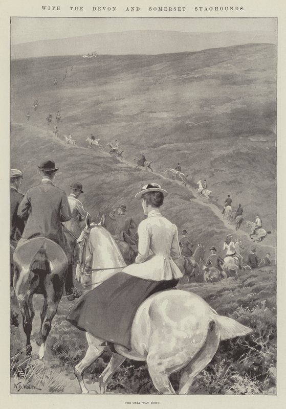 With the Devon and Somerset Staghounds by William Barnes Wollen