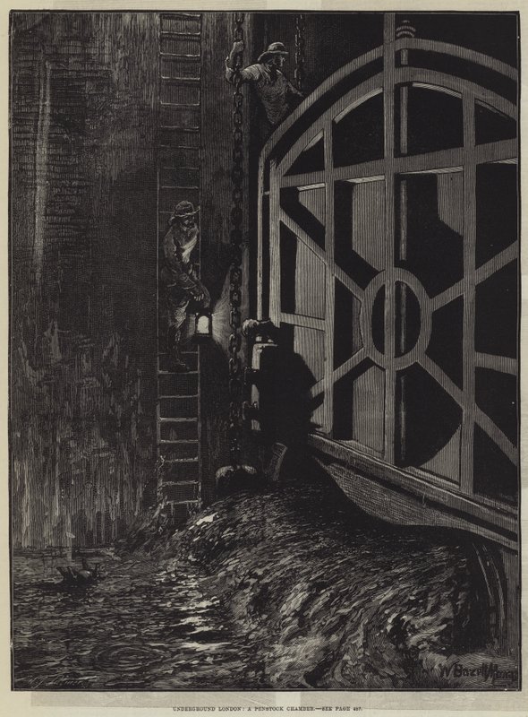 Underground London, a Penstock Chamber by William Bazett Murray