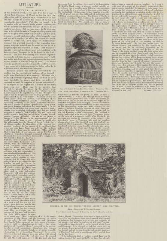 Tennyson, a Memoir by William Biscombe Gardner