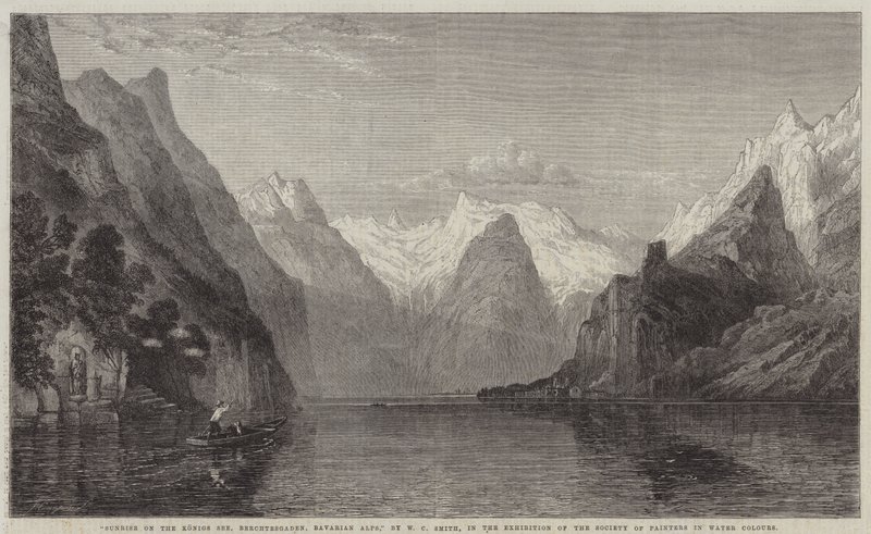 Sunrise on the Konigs See, Berchtesgaden, Bavarian Alps by William C. Smith