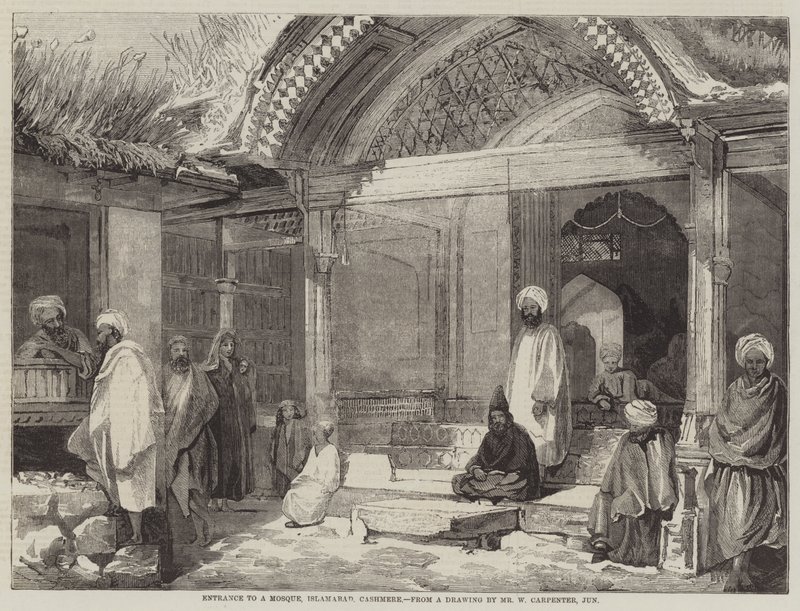 Entrance to a Mosque, Islamabad, Cashmere by William Carpenter