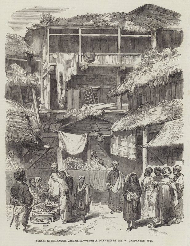 Street in Srinagar, Kashmir by William Carpenter