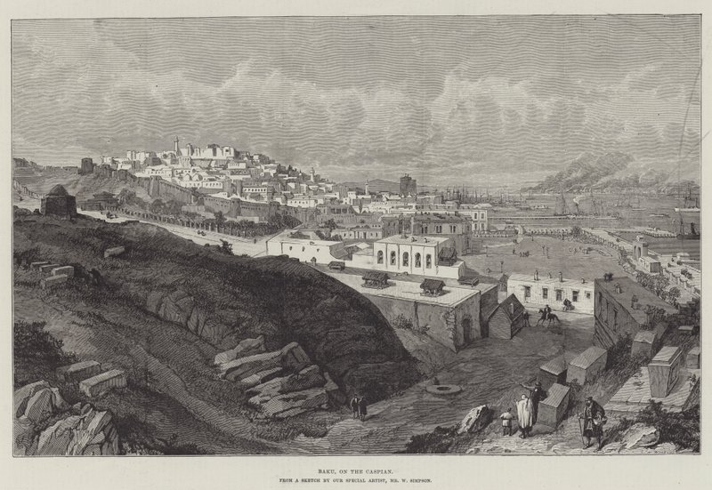 Baku, on the Caspian by William Crimea Simpson