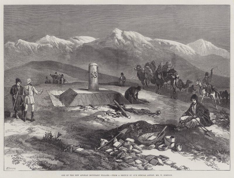 One of the New Afghan Boundary Pillars by William Crimea Simpson