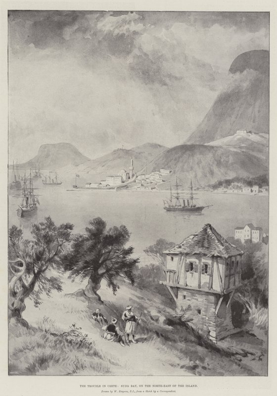 The Trouble in Crete, Suda Bay, on the North-East of the Island by William Crimea Simpson