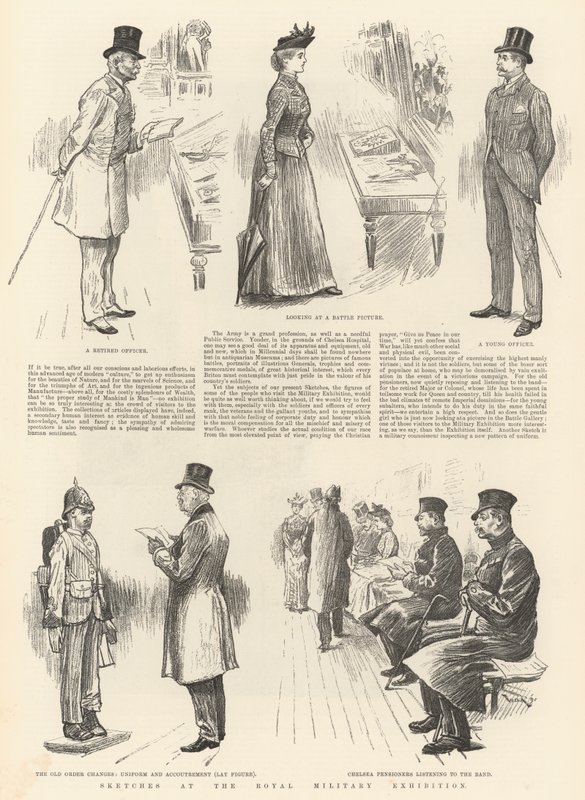 Sketches at the Royal Military Exhibition by William Douglas Almond