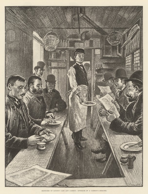 Sketches of London Cabs and Cabmen, Interior of a Cabmen